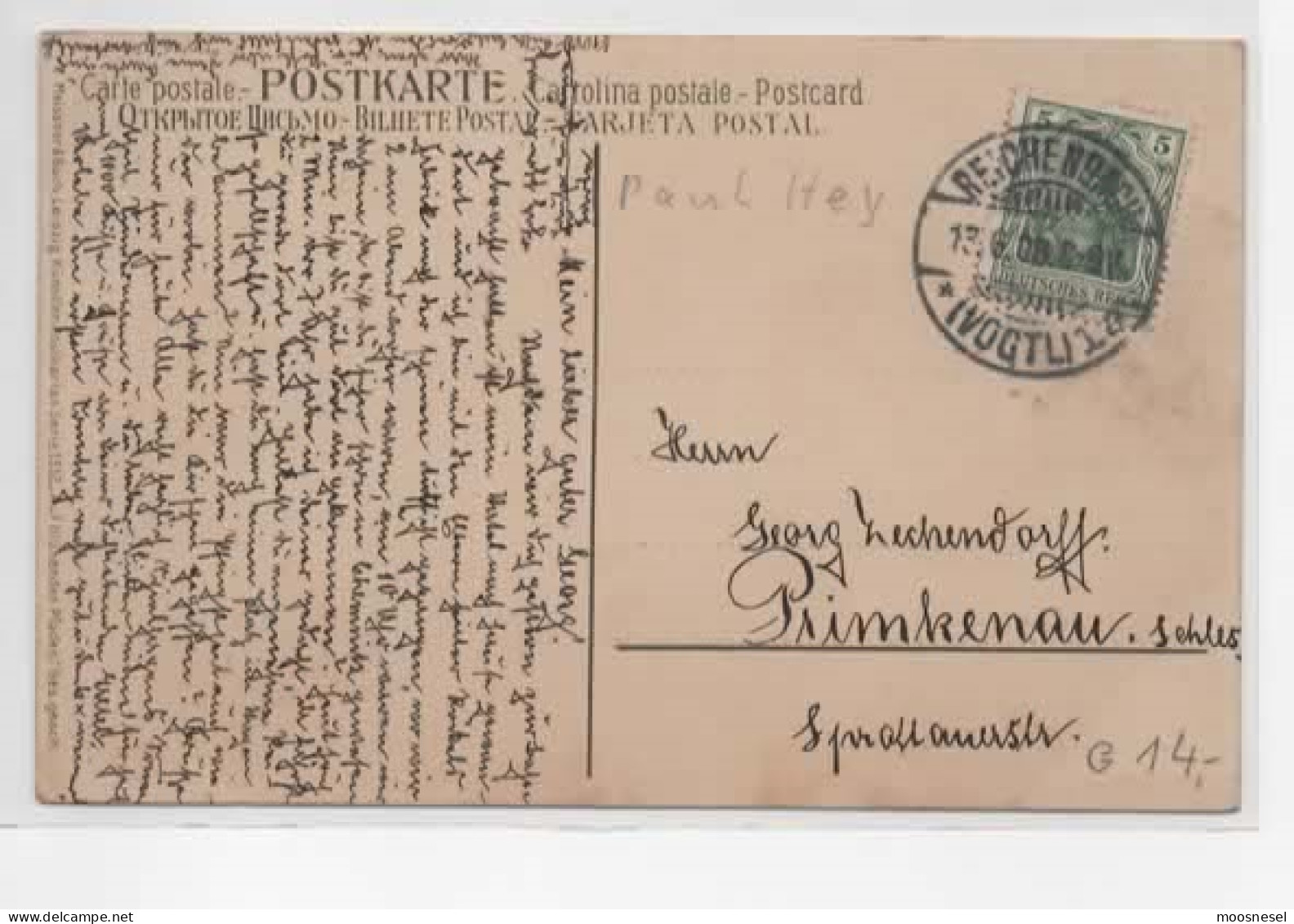 Antike Postkarte  Paul Hey "Auf Blühenden Pfaden" Serie 1512 - 1900-1949