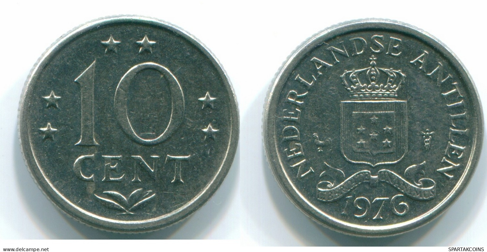10 CENTS 1980 NIEDERLÄNDISCHE ANTILLEN Nickel Koloniale Münze #S13742.D.A - Antillas Neerlandesas