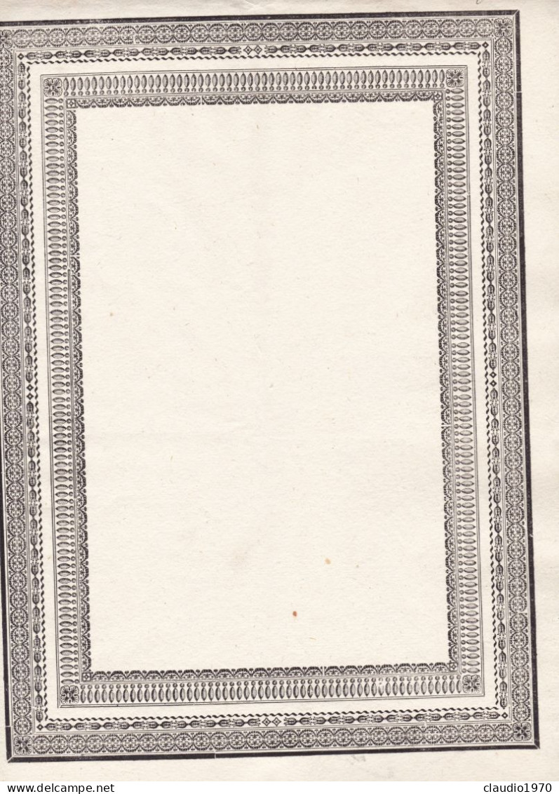 DOCUMENTO  STORICO  - CARTA - Bordo Decorativo (penna E Inchiostro Su Carta) ANNI FINE 800 INIZIO 900 - Historische Documenten