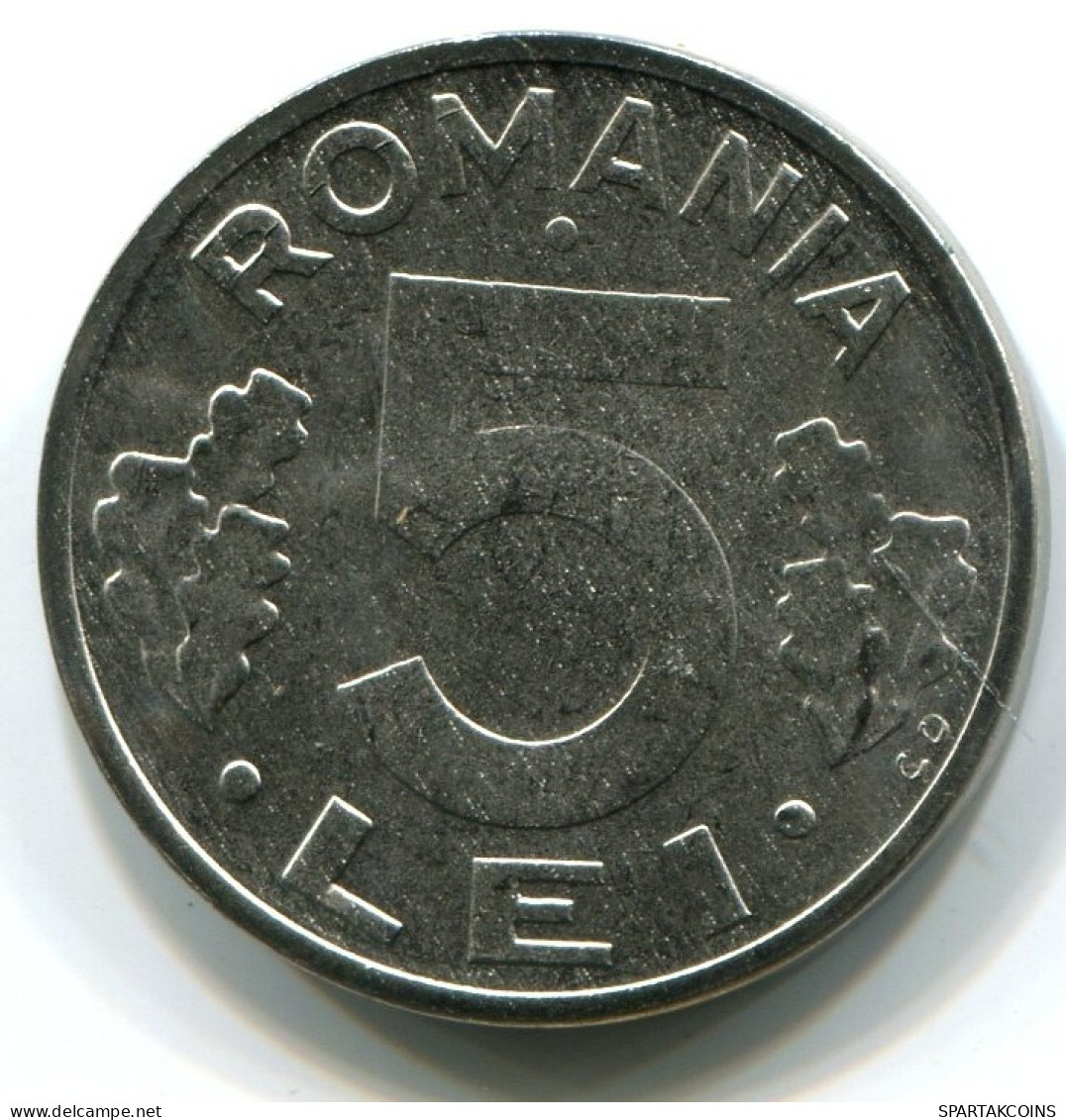 5 LEI 1992 ROMÁN OMANIA UNC Eagle Coat Of Arms V.G Mark Moneda #W11351.E.A - Roumanie