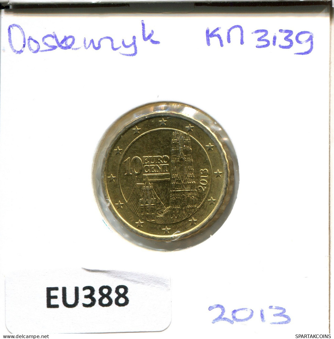 10 EURO CENTS 2013 AUSTRIA Coin #EU388.U.A - Oostenrijk