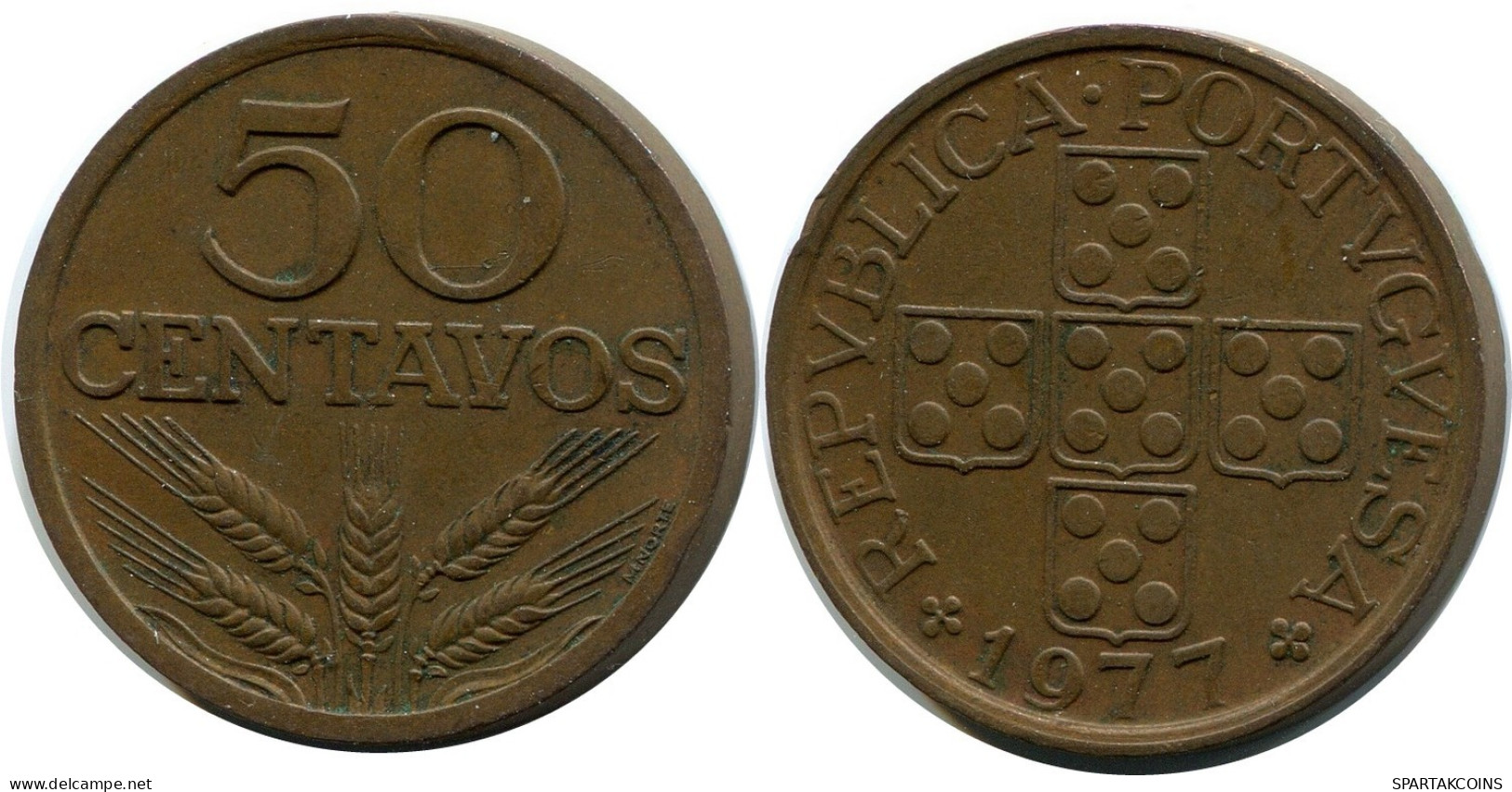 50 CENTAVOS 1977 PORTUGAL Münze #BA188.D.A - Portugal