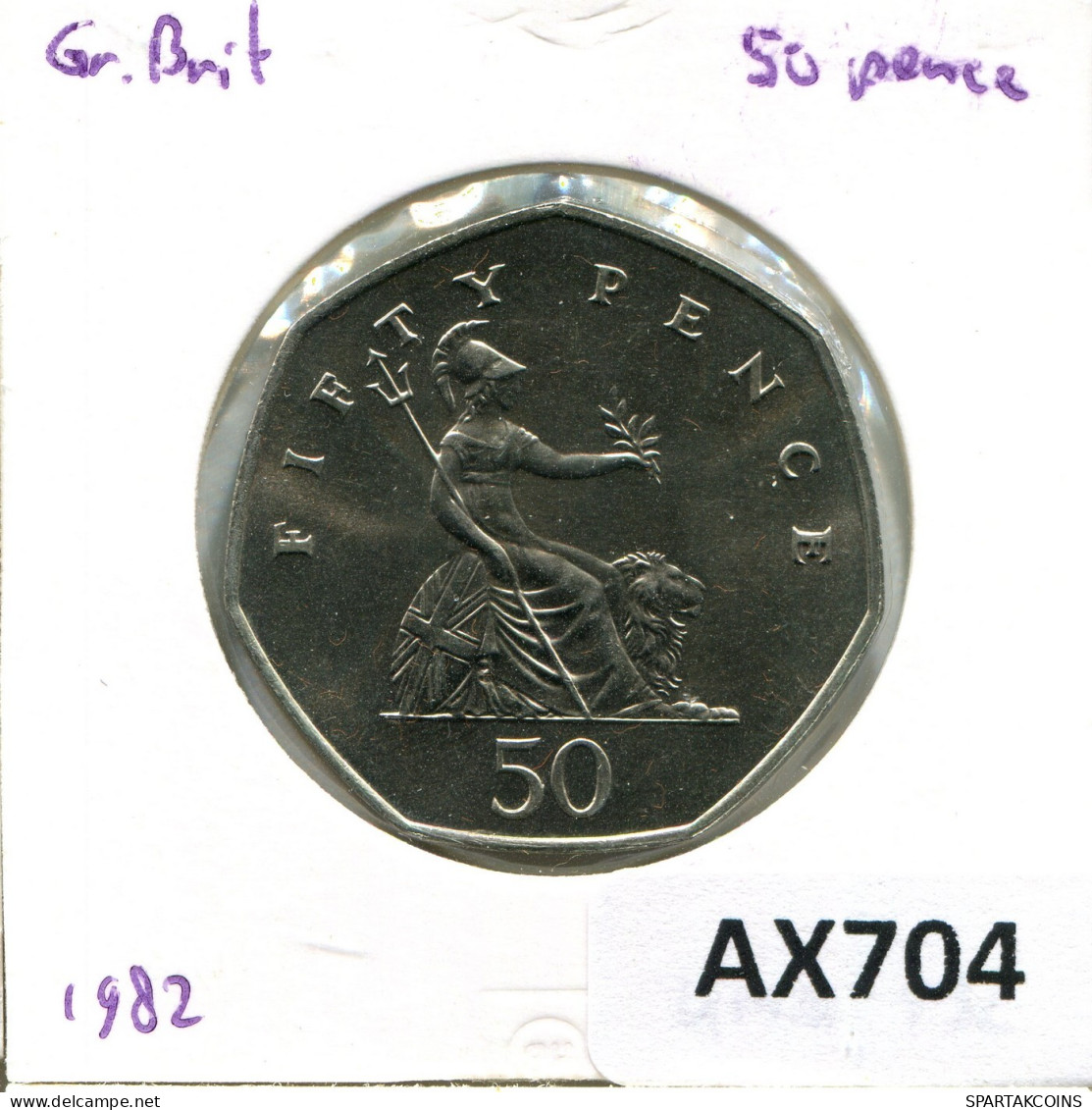 50 PENCE 1982 UK GBAN BRETAÑA GREAT BRITAIN Moneda #AX704.E.A - 50 Pence