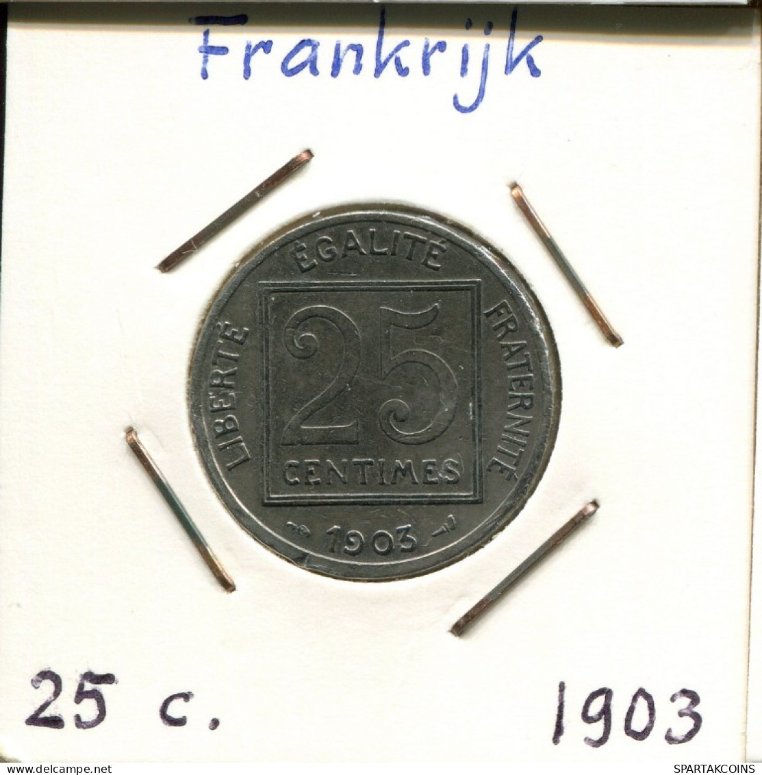 25 CENTIMES 1903 FRANKREICH FRANCE Französisch Münze #AM195.D.A - 25 Centimes