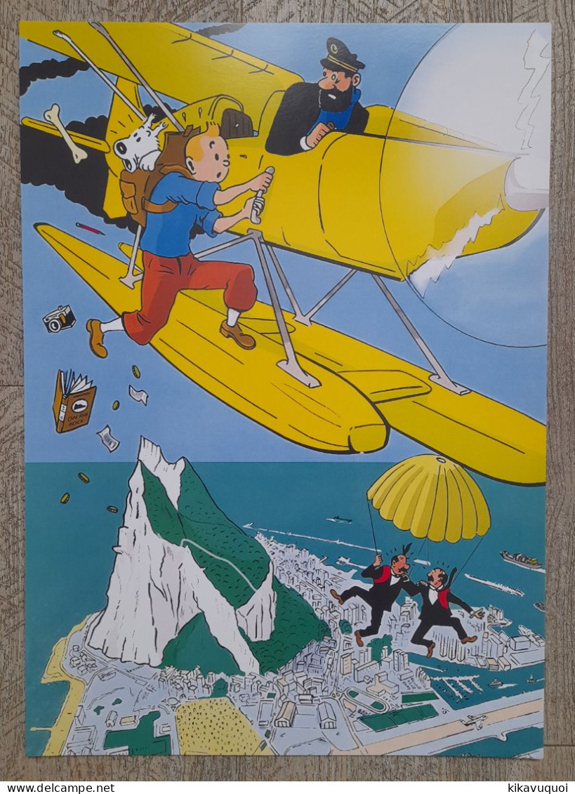 TINTIN AVION - AFFICHE POSTER - Other & Unclassified