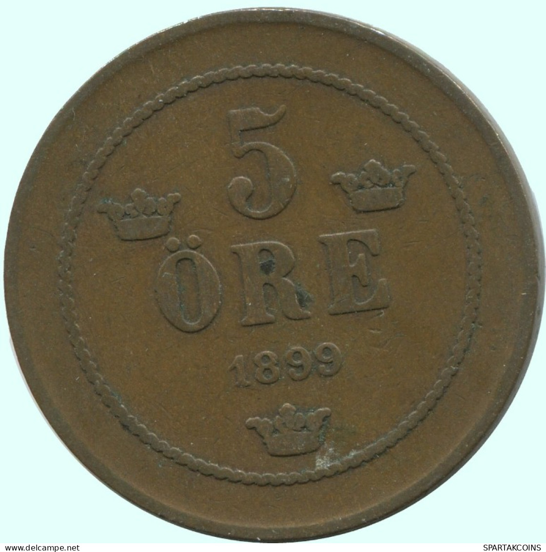 5 ORE 1899 SCHWEDEN SWEDEN Münze #AC661.2.D.A - Suède