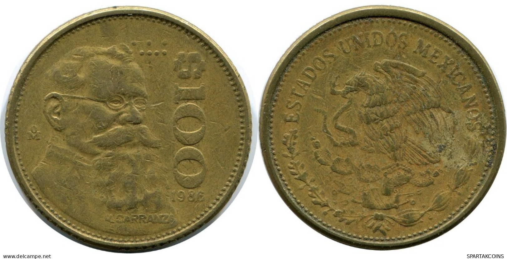 100 PESOS 1988 MEXICO Moneda #AH525.5.E.A - Mexique