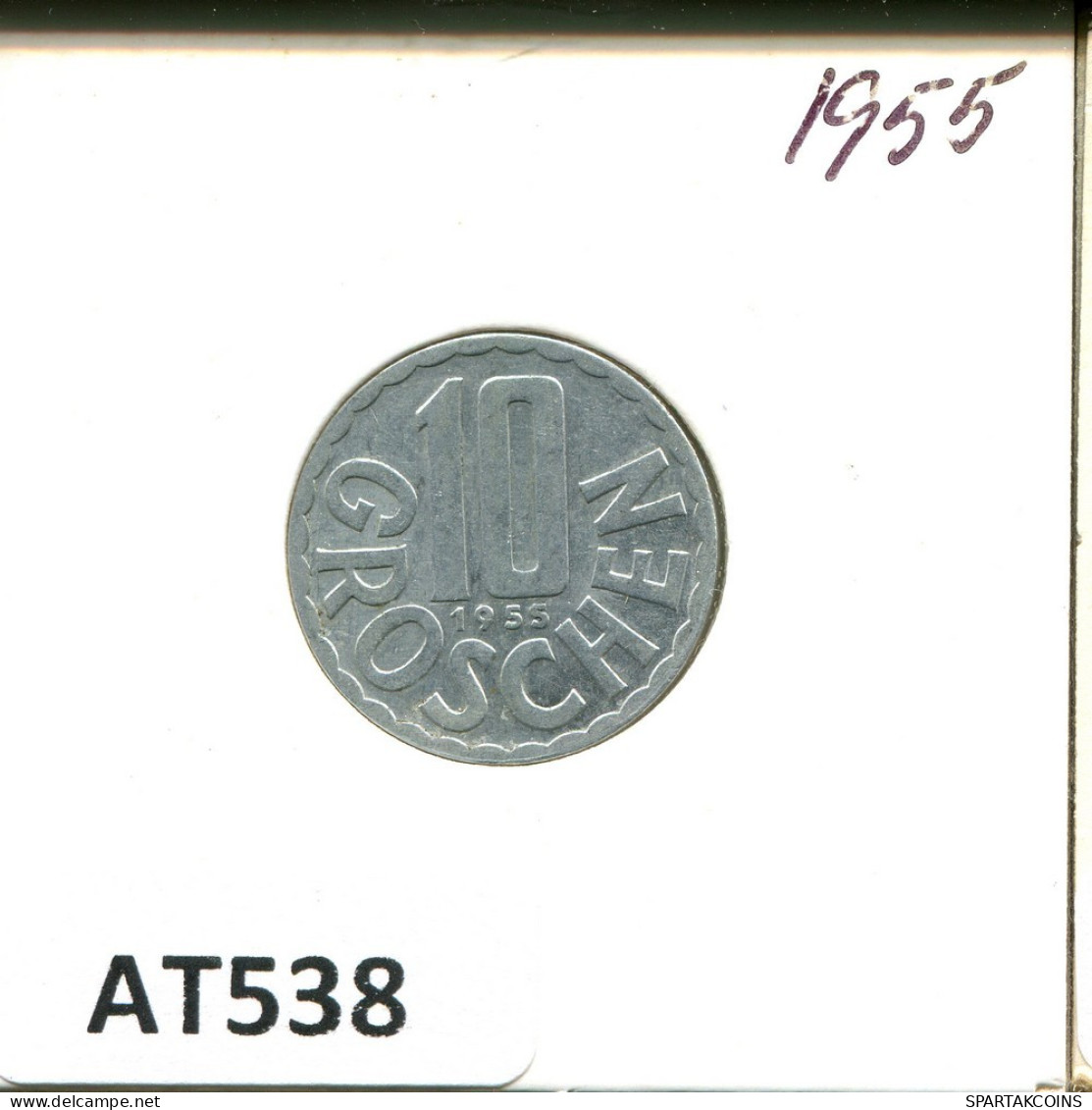 10 GROSCHEN 1955 ÖSTERREICH AUSTRIA Münze #AT538.D.A - Autriche