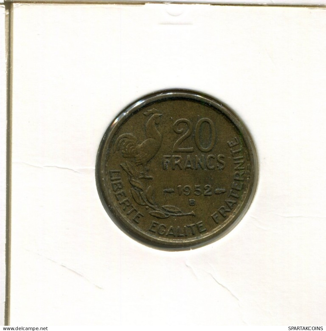20 FRANCS 1952 B FRANKREICH FRANCE Französisch Münze #AK888.D.A - 20 Francs