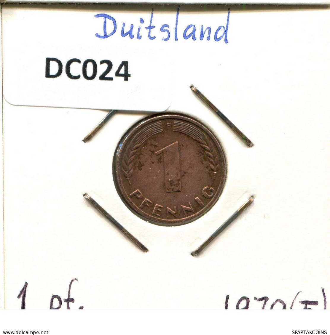 1 PFENNIG 1970 F WEST & UNIFIED GERMANY Coin #DC024.U.A - 1 Pfennig