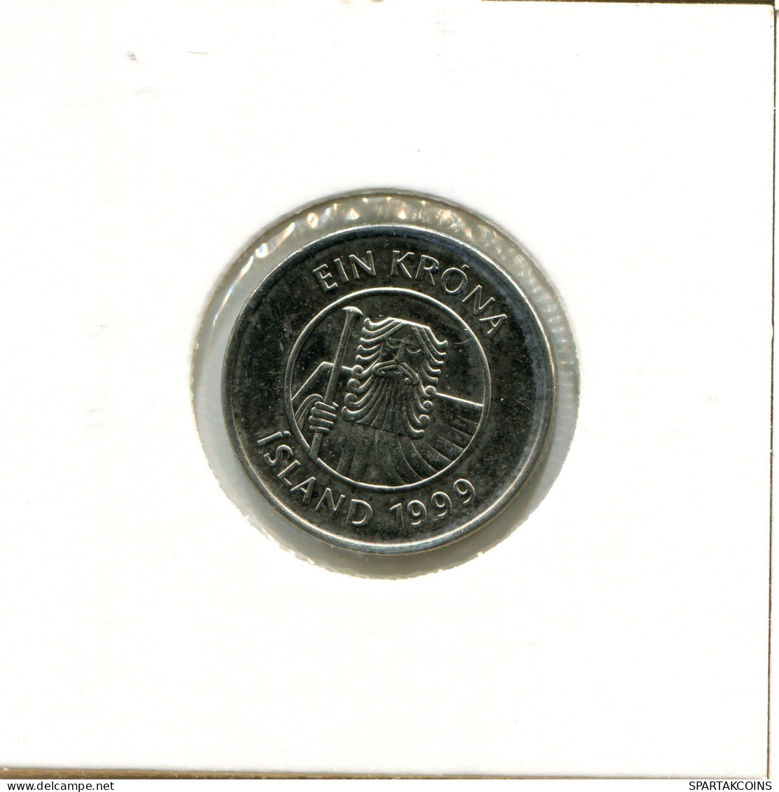 1 KRONA 1999 ICELAND Coin #AX772.U.A - Iceland