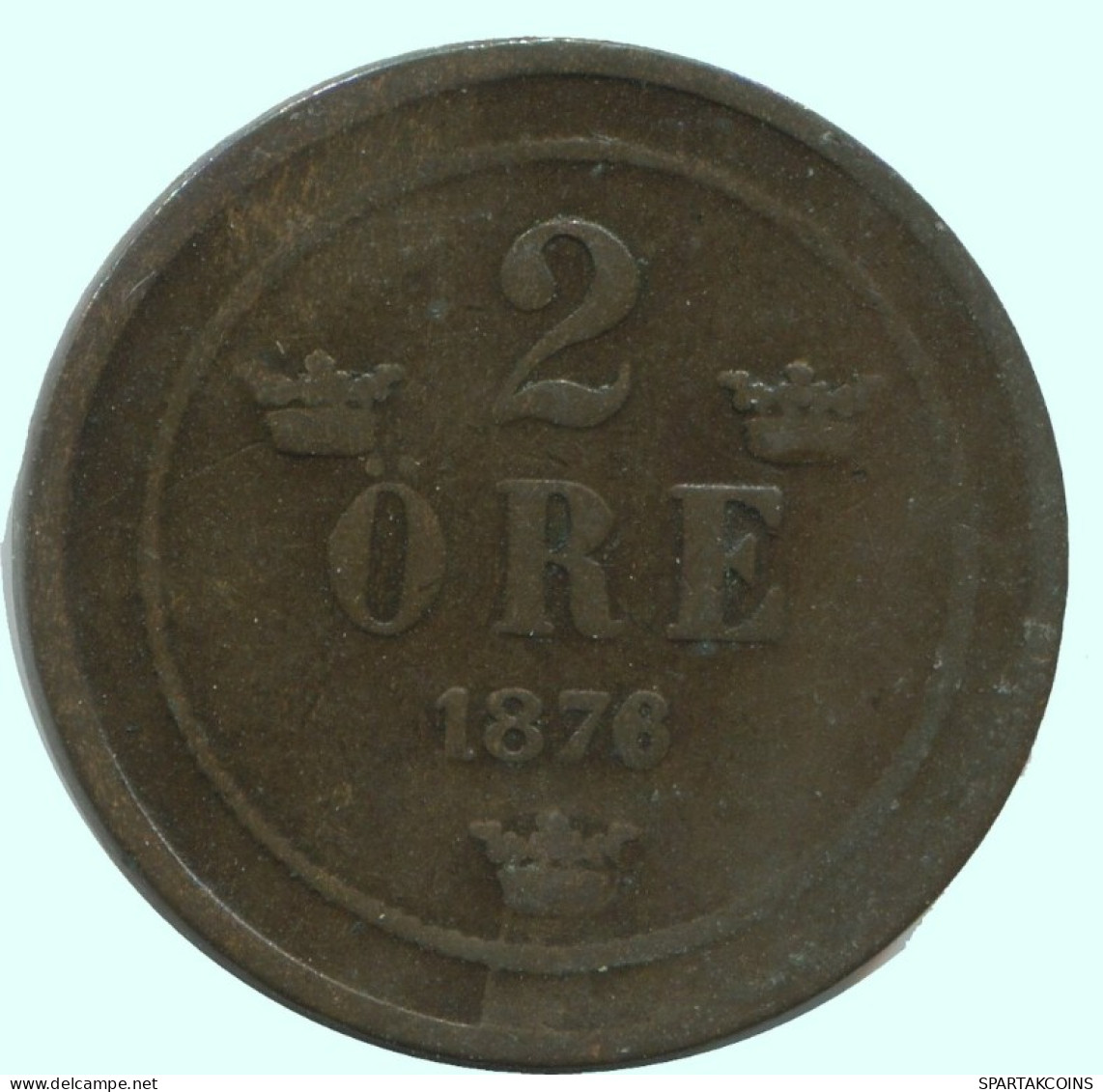2 ORE 1886 SUÈDE SWEDEN Pièce #AC880.2.F.A - Suède