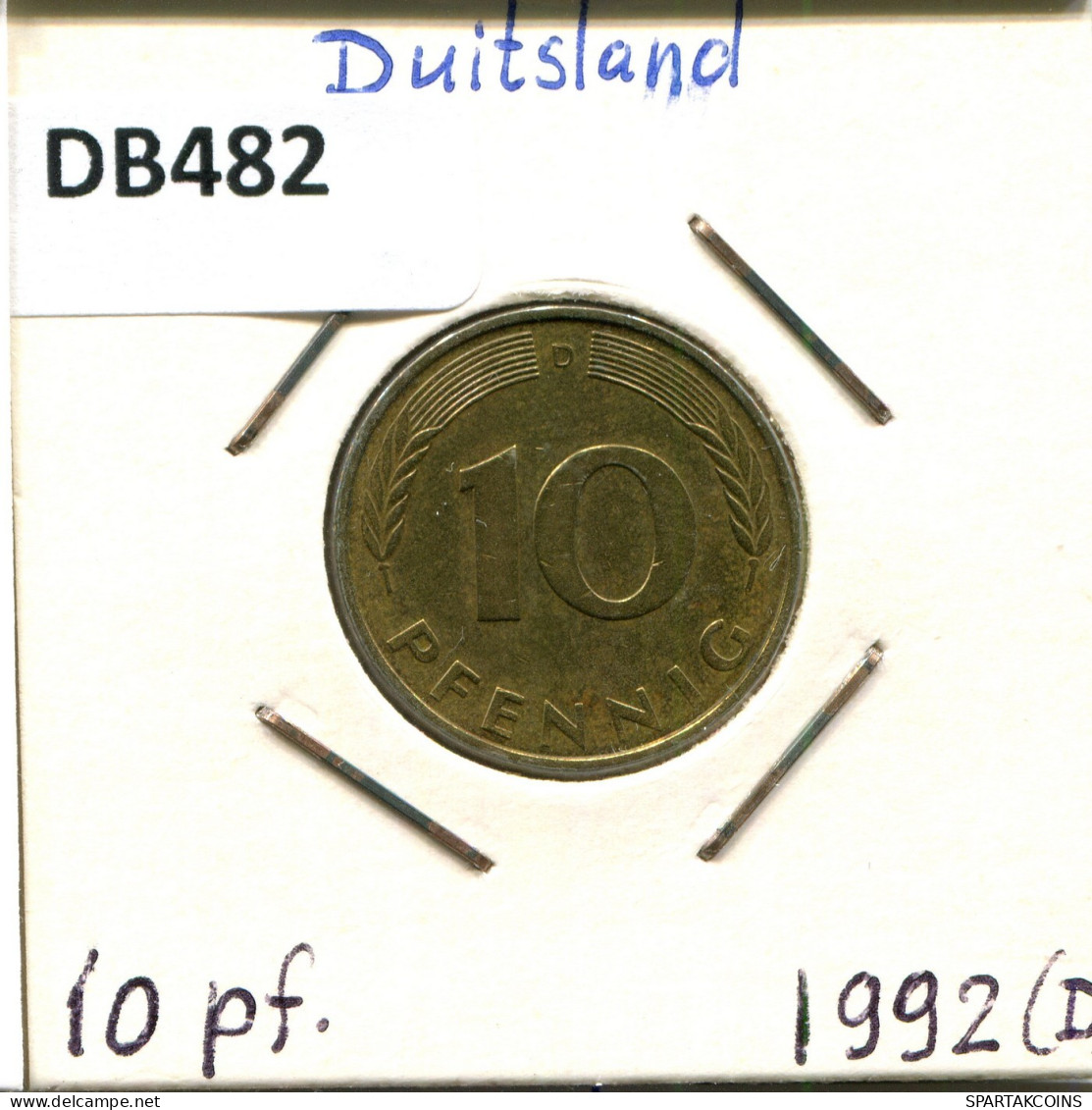 10 PFENNIG 1992 D BRD ALEMANIA Moneda GERMANY #DB482.E.A - 10 Pfennig