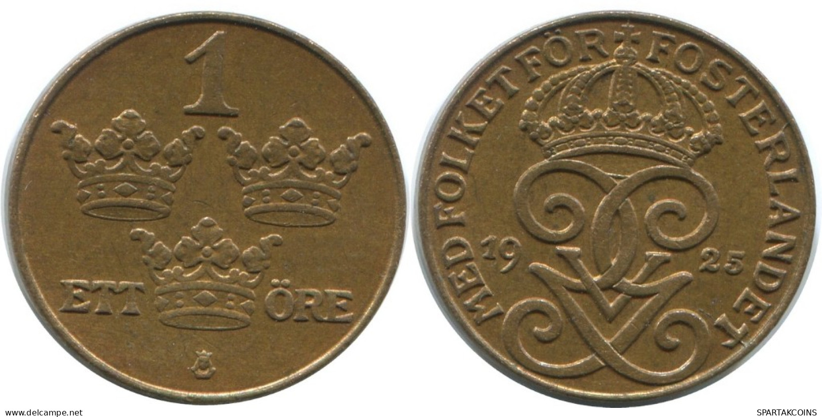 1 ORE 1925 SUECIA SWEDEN Moneda #AD373.2.E.A - Suède