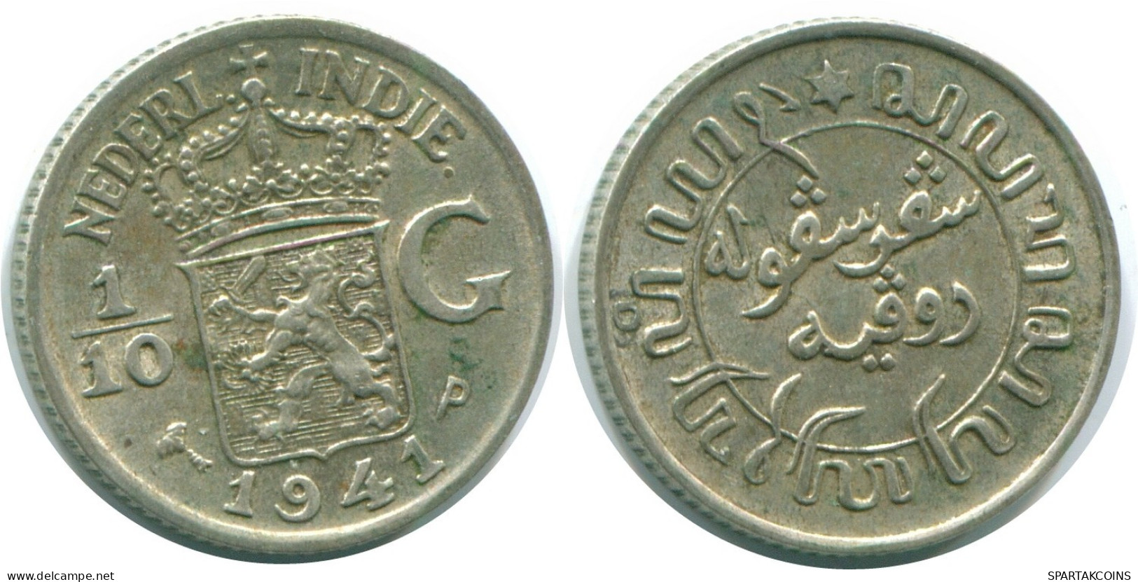 1/10 GULDEN 1941 P INDIAS ORIENTALES DE LOS PAÍSES BAJOS PLATA #NL13815.3.E.A - Niederländisch-Indien