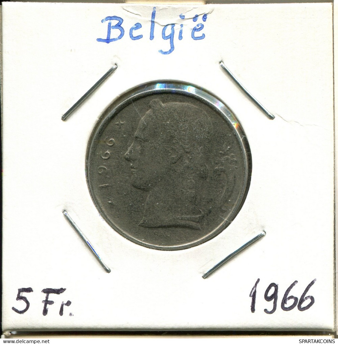 5 FRANCS 1965 DUTCH Text BÉLGICA BELGIUM Moneda #BA593.E.A - 5 Francs