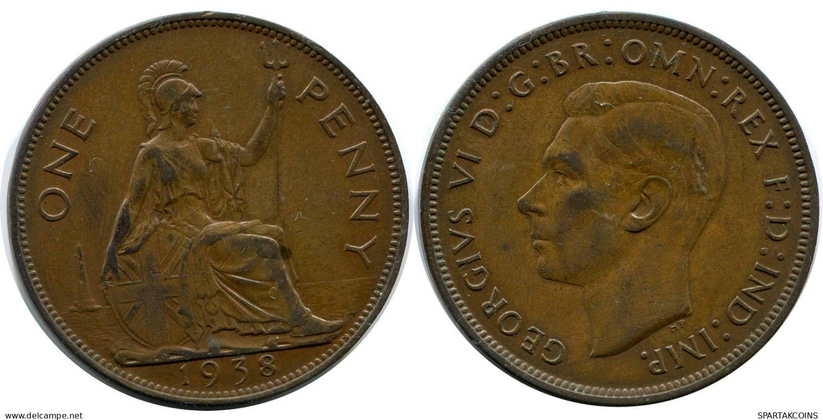 PENNY 1938 UK GBAN BRETAÑA GREAT BRITAIN Moneda #AZ621.E.A - D. 1 Penny