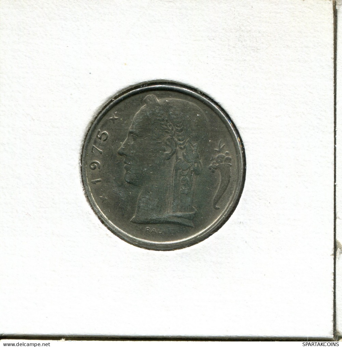 5 FRANCS 1975 FRENCH Text BÉLGICA BELGIUM Moneda #AU052.E.A - 5 Francs