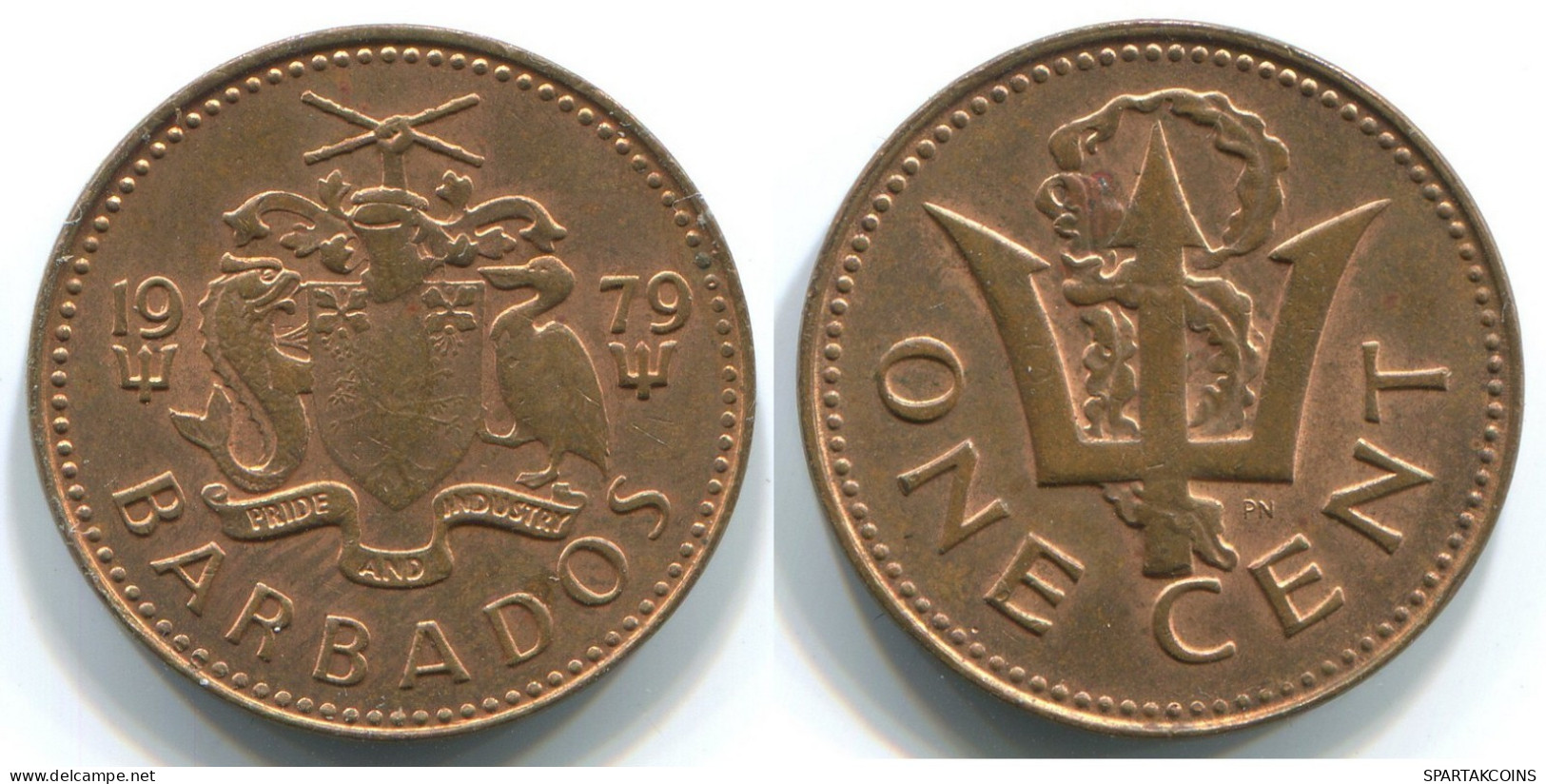 1 CENT 1966-1976 BARBADOS Coin #WW1165.U.A - Barbados