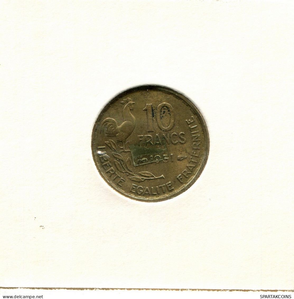10 FRANCS 1951 FRANKREICH FRANCE Französisch Münze #BB612.D.A - 10 Francs