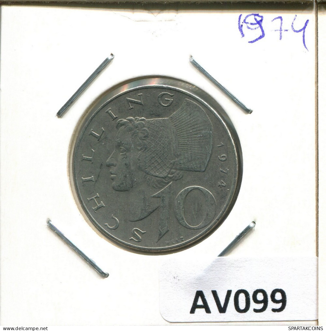 10 SCHILLING 1974 AUSTRIA Coin #AV099.U.A - Autriche