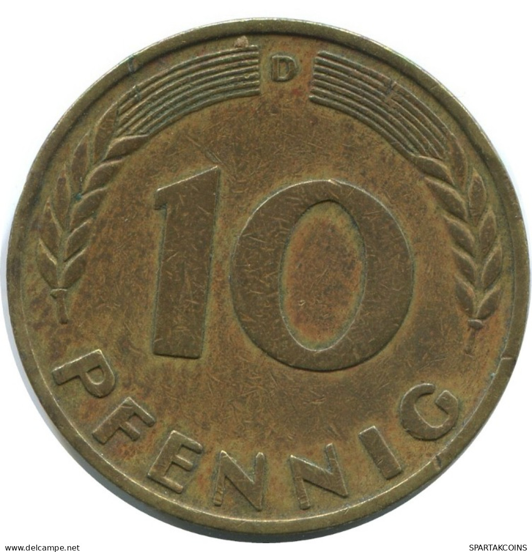 10 PFENNIG 1950 D BRD ALEMANIA Moneda GERMANY #AD850.9.E.A - 10 Pfennig