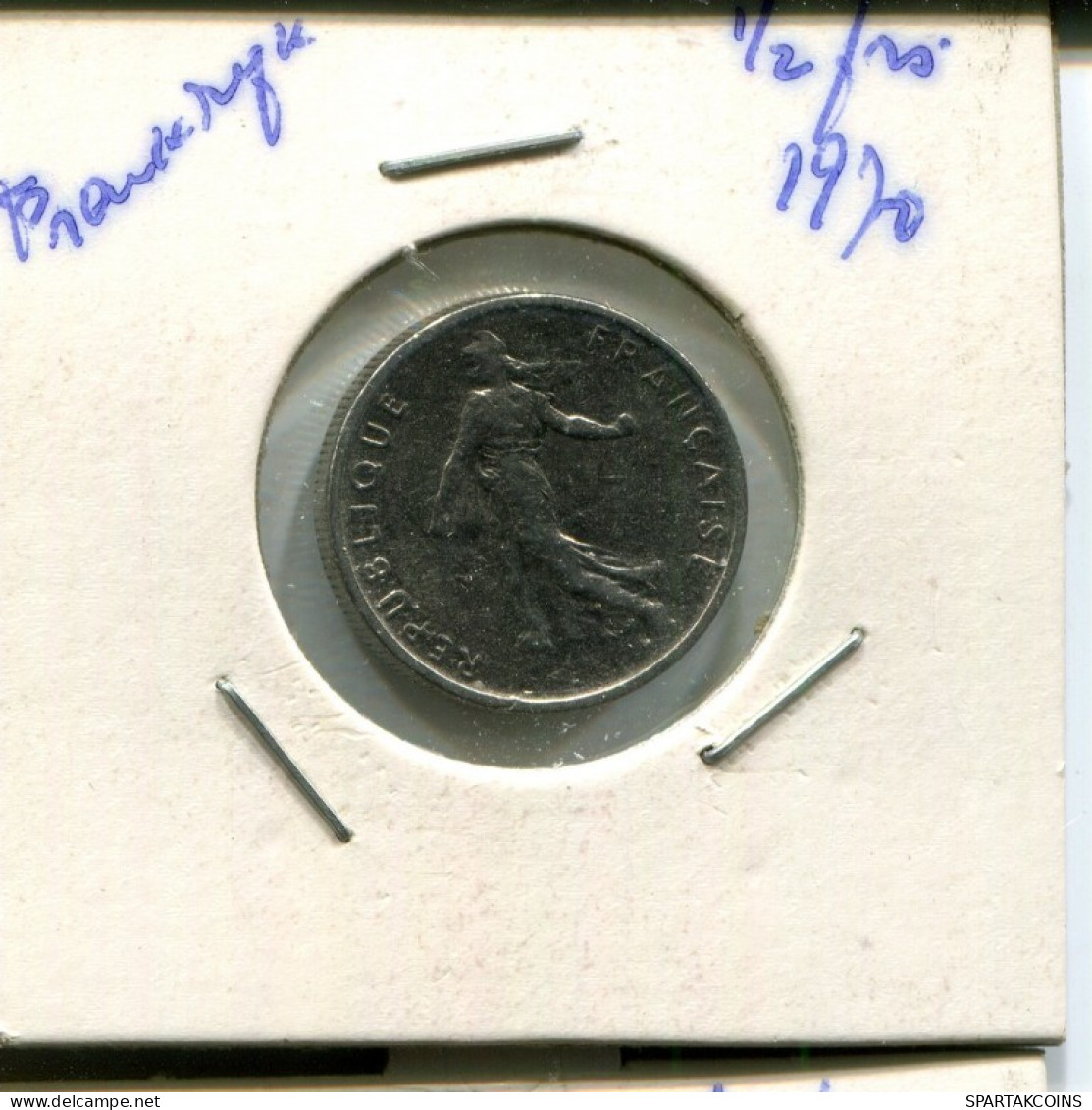1/2 FRANC 1970 FRANCIA FRANCE Moneda #AN912.E.A - 1/2 Franc