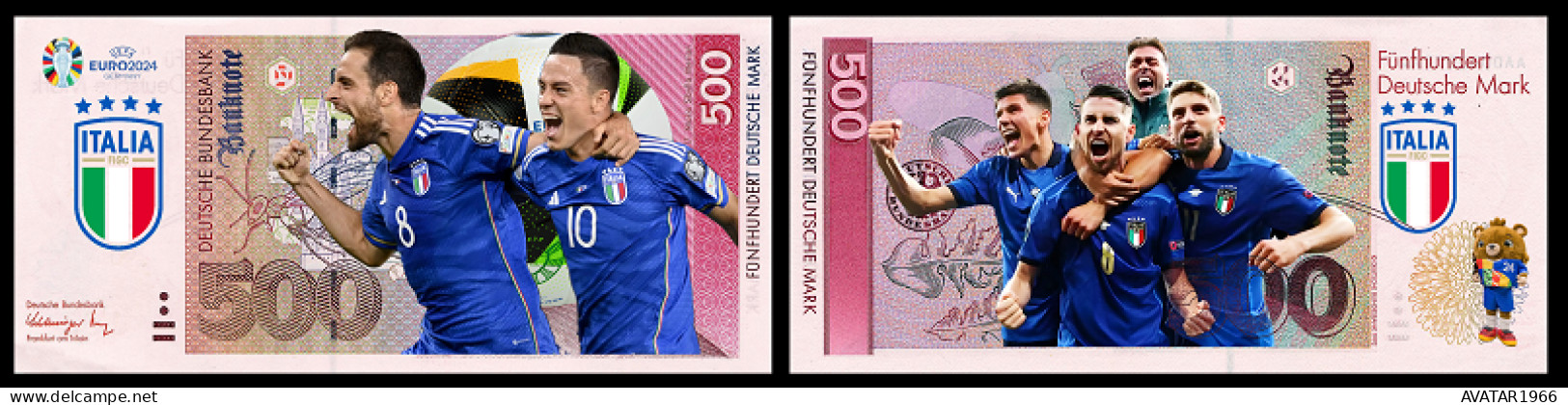 UEFA European Football Championship 2024 qualified country  Italy  8 pieces Germany fantasy paper money