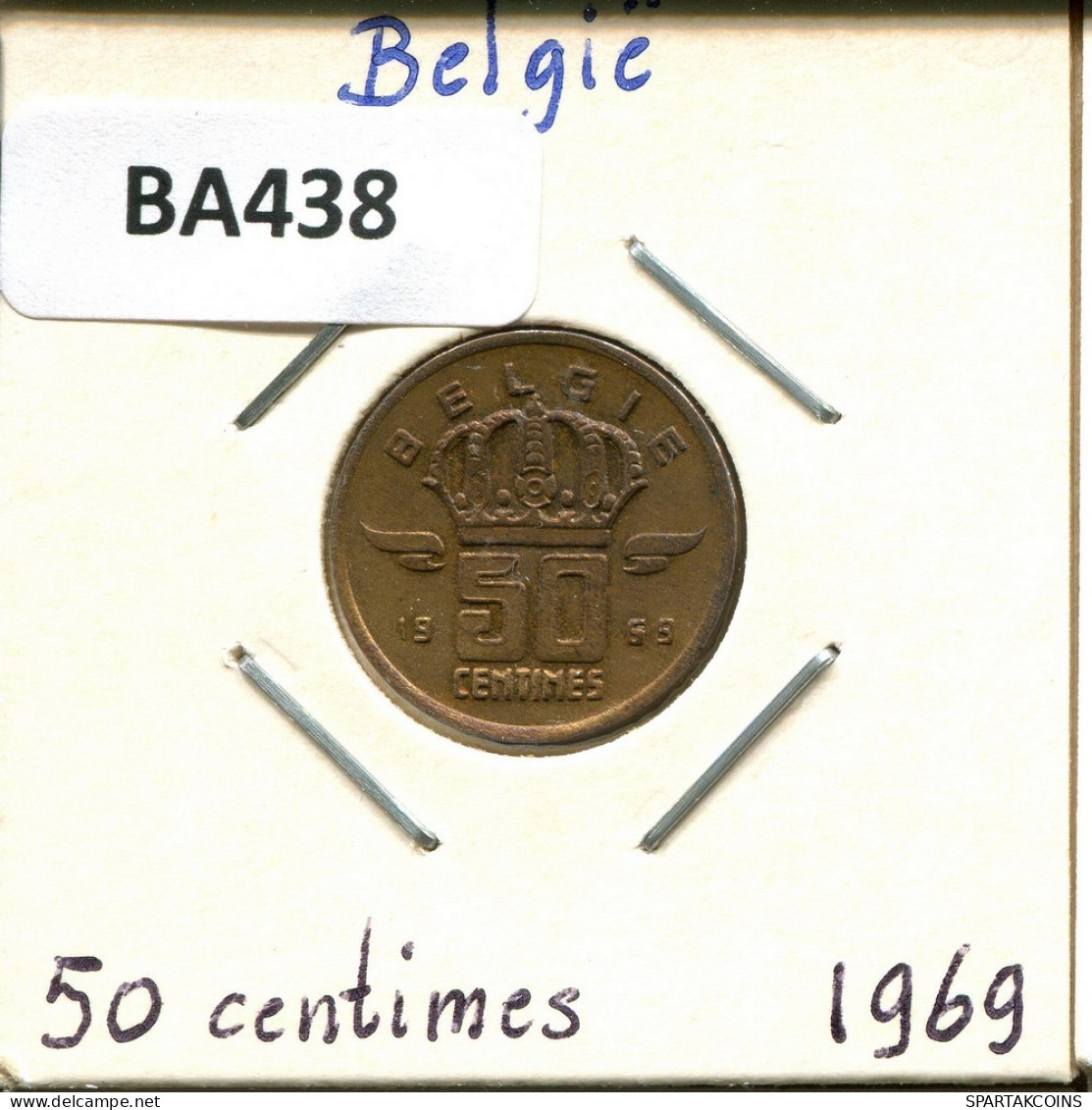 50 CENTIMES 1969 DUTCH Text BÉLGICA BELGIUM Moneda #BA438.E.A - 50 Cent
