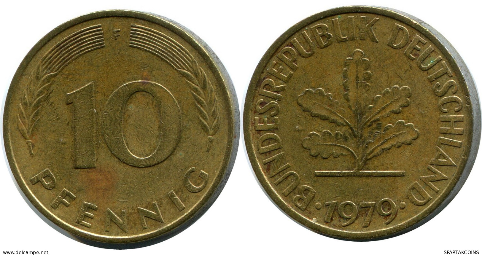 10 PFENNIG 1979 F BRD DEUTSCHLAND Münze GERMANY #AZ465.D.A - 10 Pfennig
