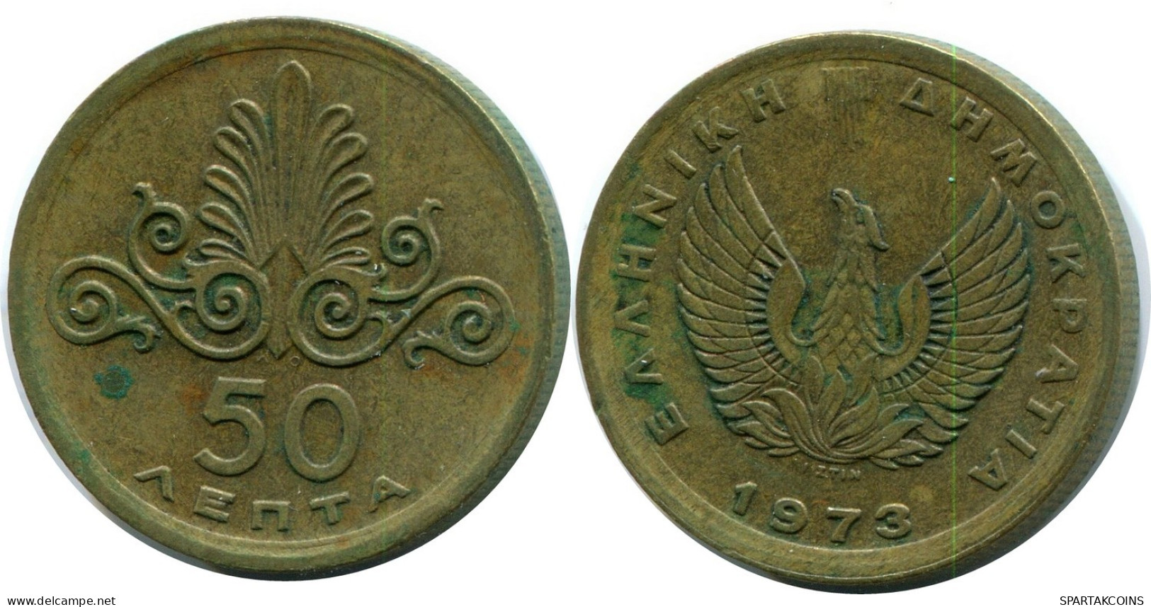 50 LEPTA 1973 GRECIA GREECE Moneda #AW707.E.A - Greece