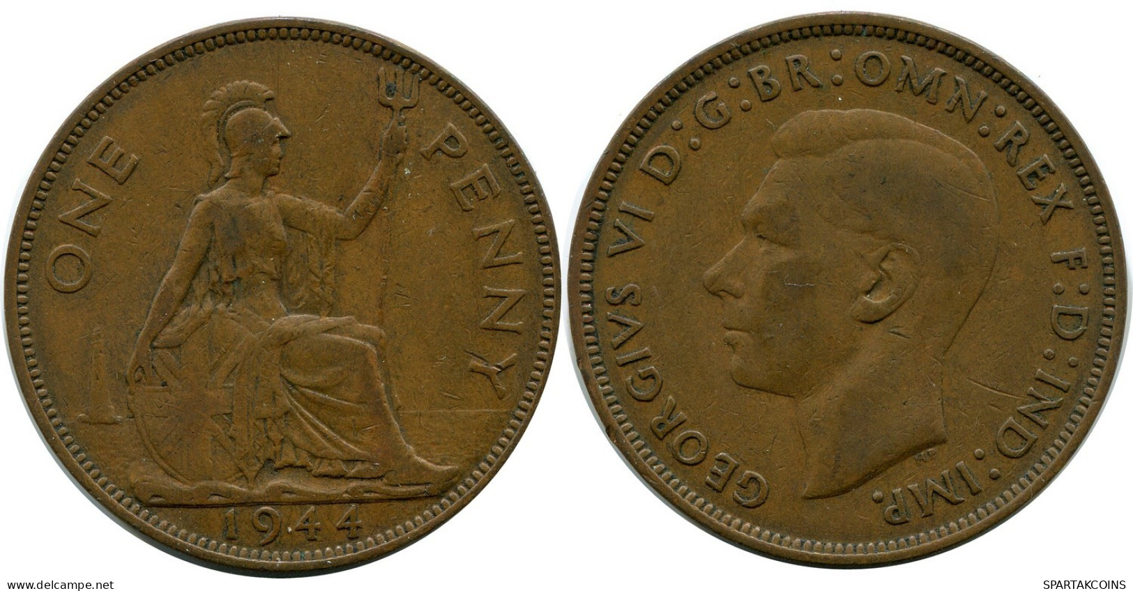 PENNY 1944 UK GREAT BRITAIN Coin #AZ756.U.A - D. 1 Penny