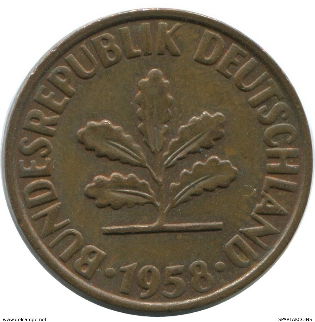 2 PFENNIG 1958 G WEST & UNIFIED GERMANY Coin #AD859.9.U.A - 2 Pfennig