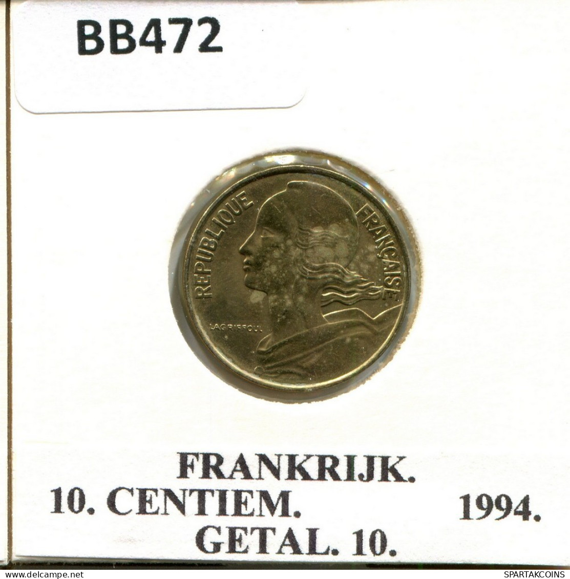 10 CENTIMES 1994 FRANCIA FRANCE Moneda #BB472.E.A - 10 Centimes
