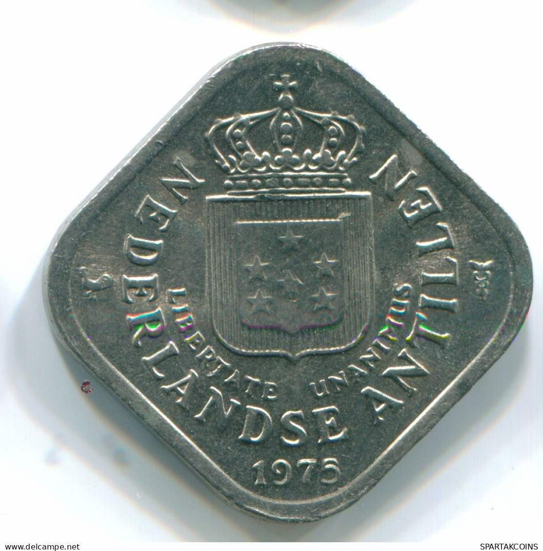 5 CENTS 1975 NIEDERLÄNDISCHE ANTILLEN Nickel Koloniale Münze #S12242.D.A - Niederländische Antillen