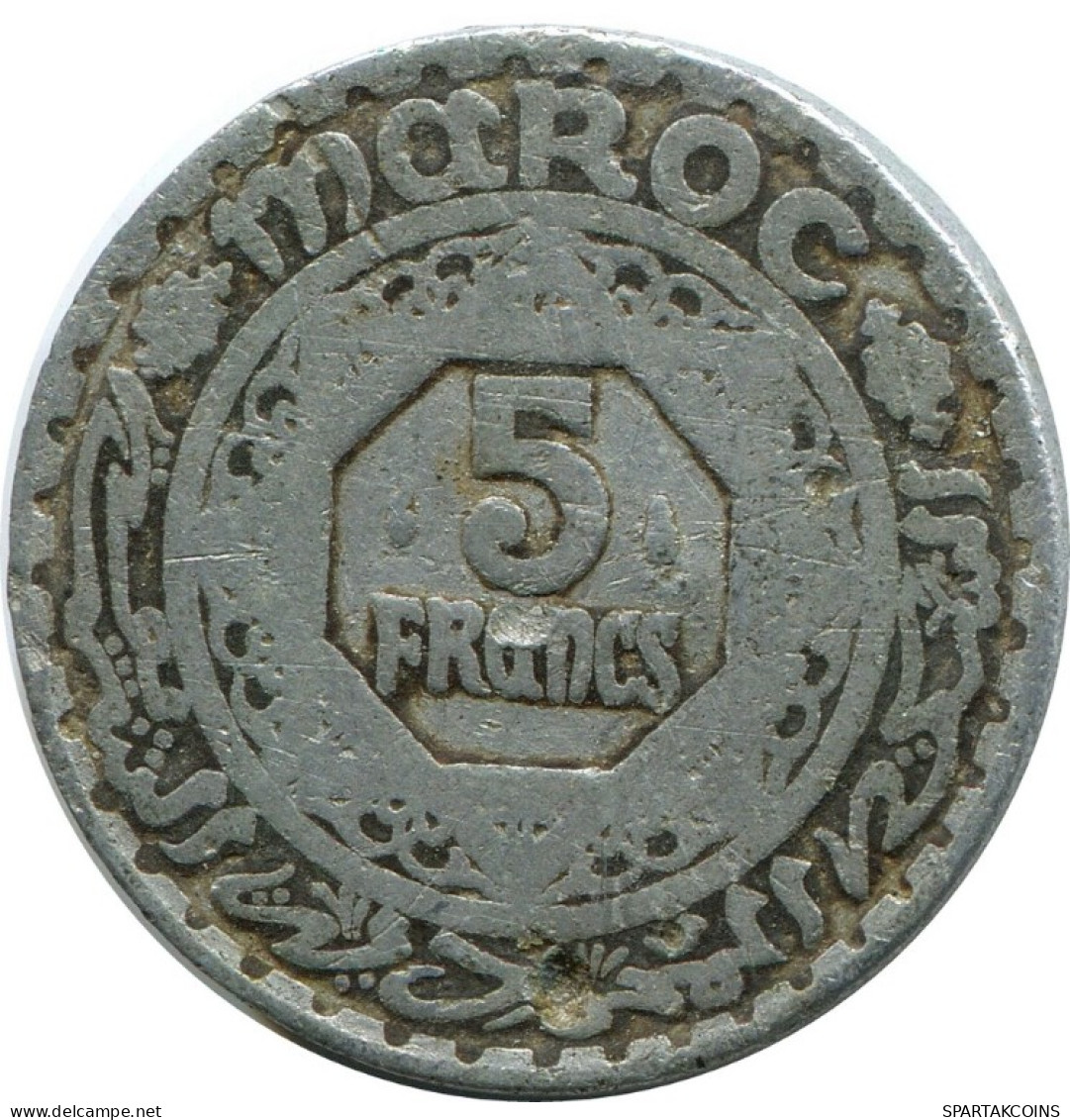 5 FRANCS 1951 MARRUECOS MOROCCO Islámico Moneda #AH646.3.E.A - Maroc