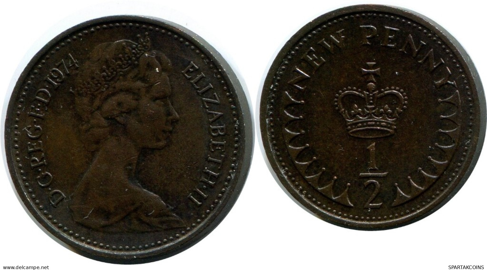 NEW PENNY 1974 UK GRANDE-BRETAGNE GREAT BRITAIN Pièce #AN523.F.A - 1 Penny & 1 New Penny