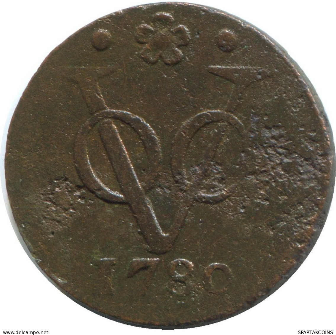 1780 HOLLAND VOC Duit NEERLANDÉS NETHERLANDS Colonial Moneda #VOC1347.12.E.A - Indes Néerlandaises