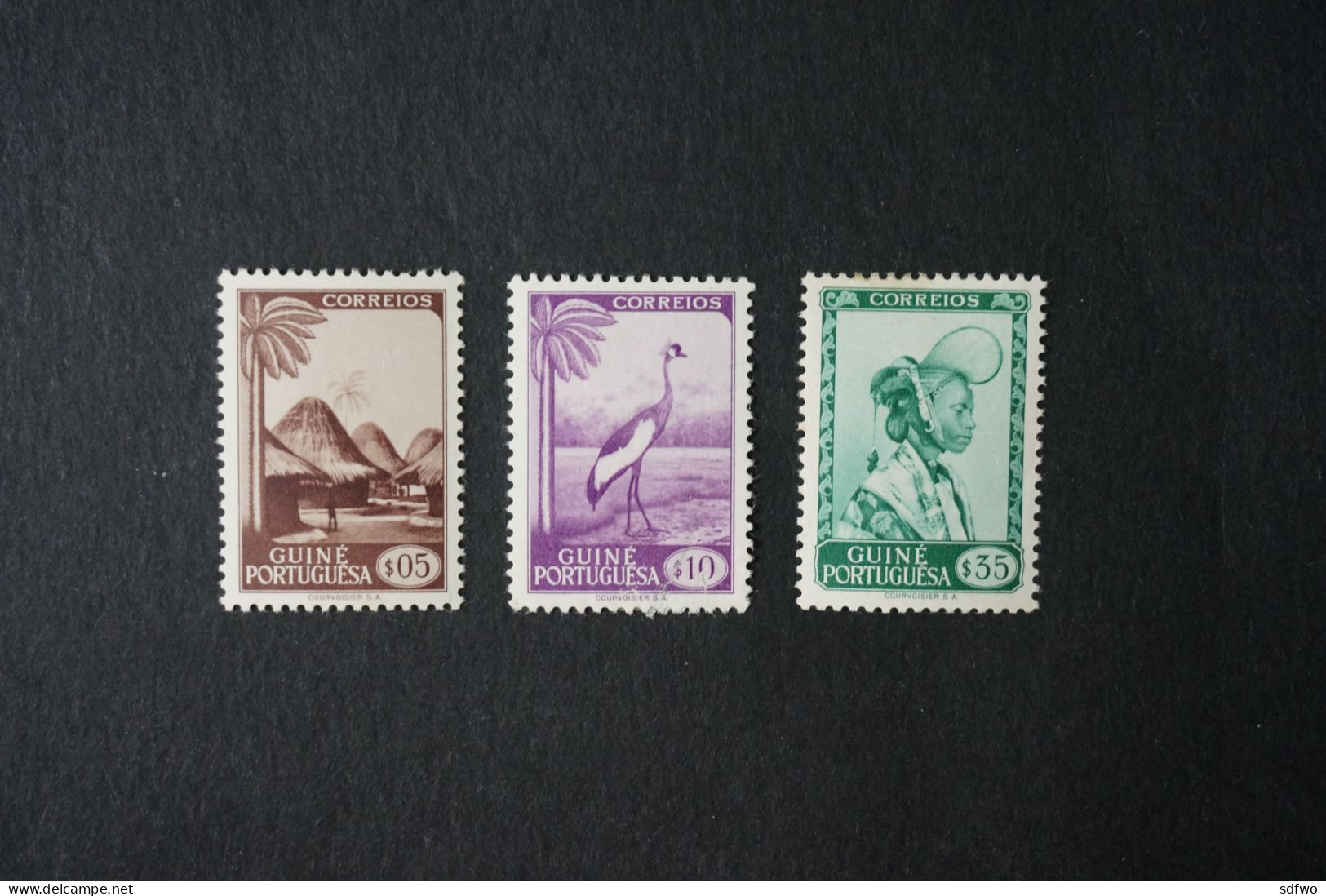 (T1) Portuguese Guiné - 1948 Motifs & Portraits $05, $10, $35 - MH - Portuguese Guinea