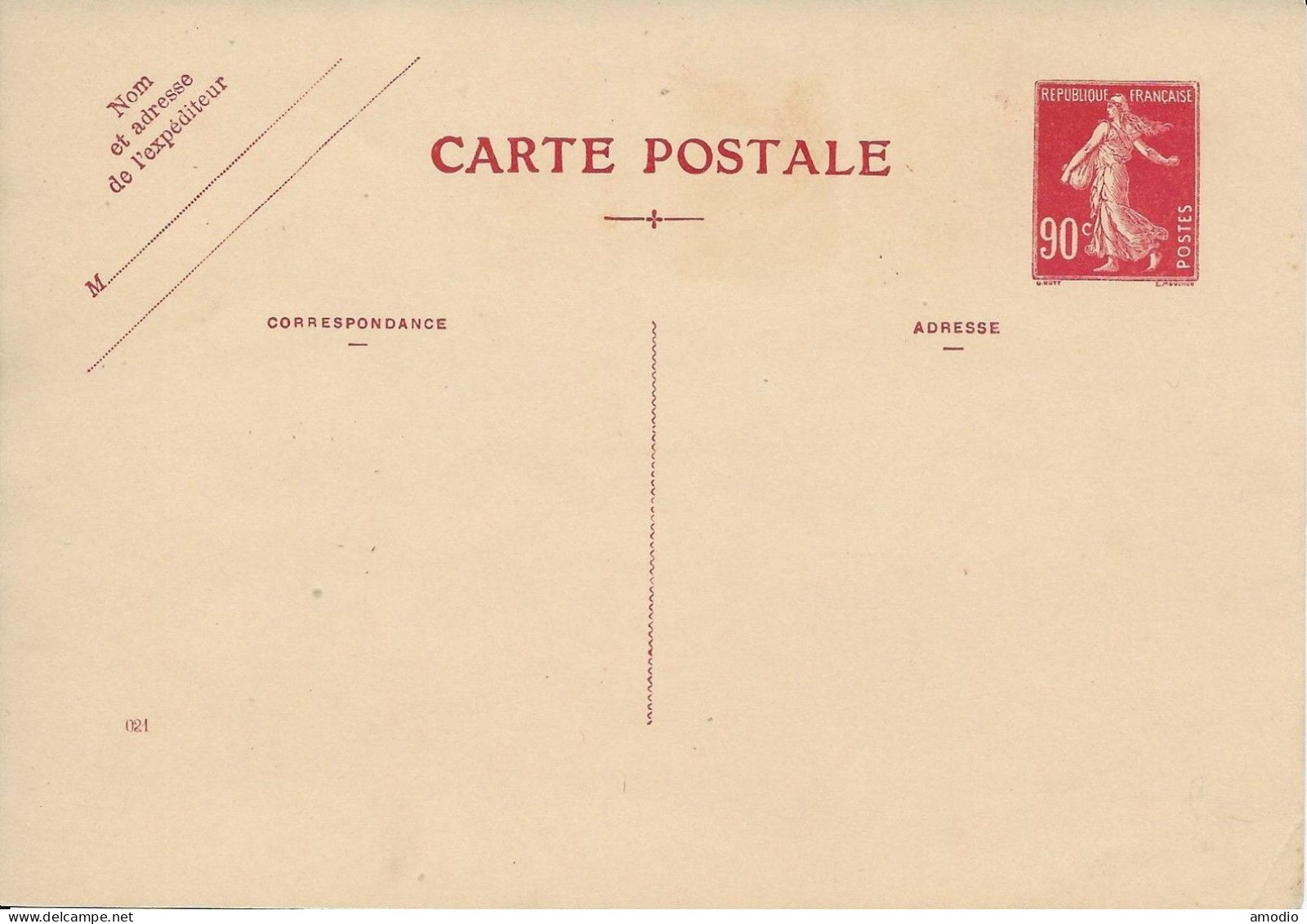 France Entier Postal CPRP1 Date 021 CP1 N** Petit Pli D'angle, Voir Scan - Standard- Und TSC-AK (vor 1995)