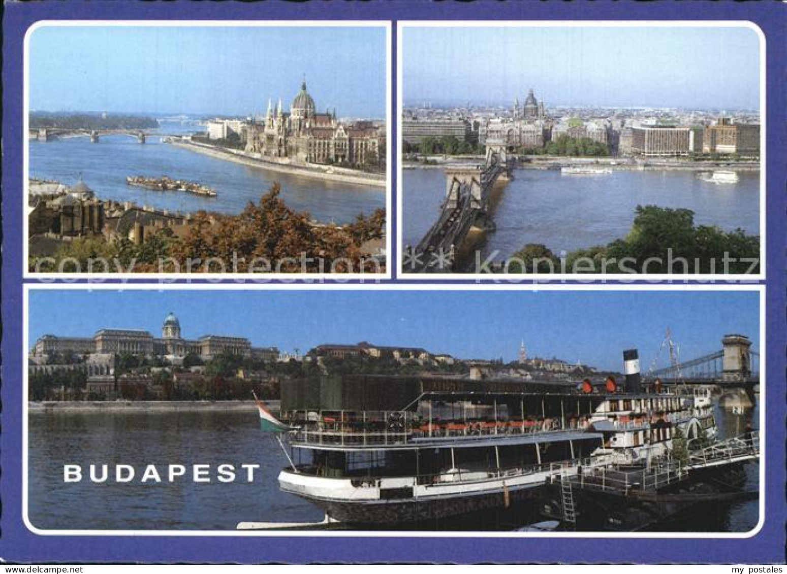 72583782 Budapest Blick Ueber Die Donau Kettenbruecke Dampfer Budapest - Hungary