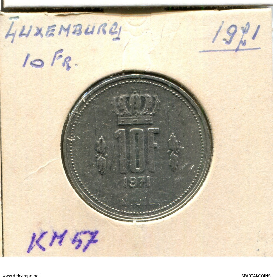 10 FRANCS 1971 LUXEMBURGO LUXEMBOURG Moneda #AT238.E.A - Luxembourg