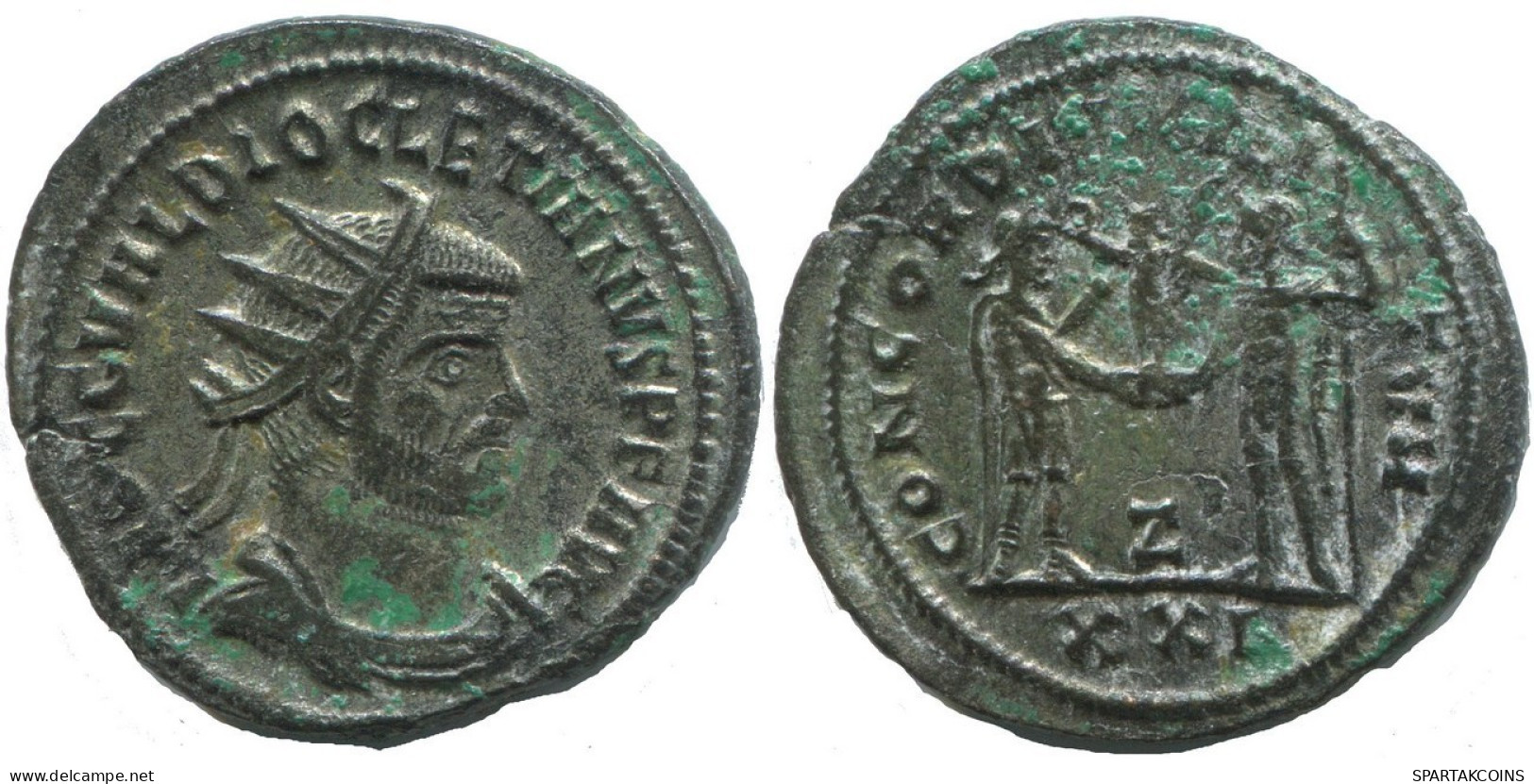 DIOCLETIAN CYZICUS Z XXI AD293-295 SILVERED ROMAN Pièce 3.9g/23mm #ANT2691.41.F.A - The Tetrarchy (284 AD To 307 AD)