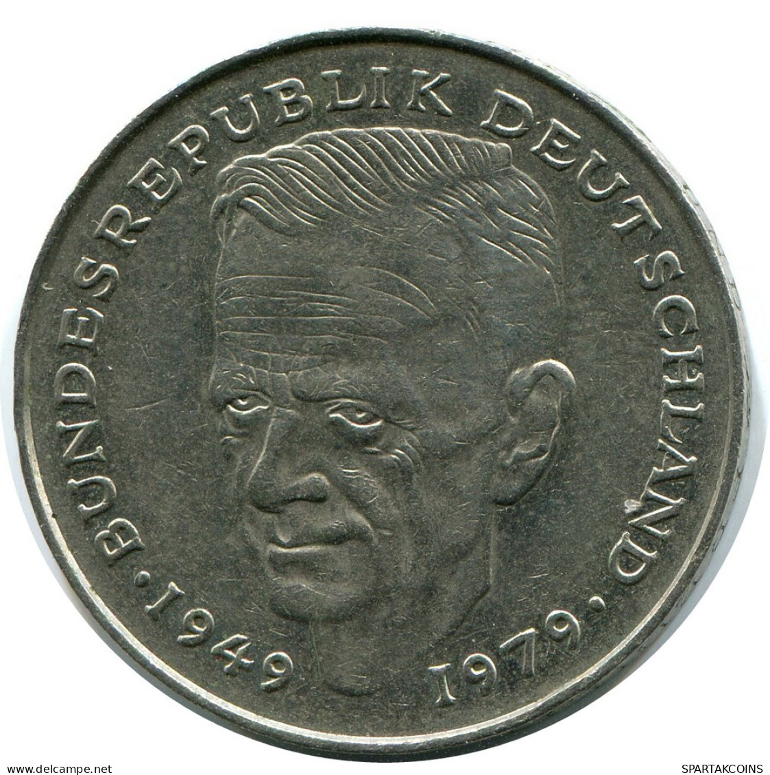 2 DM 1979 J K. SCHUMACHER BRD ALEMANIA Moneda GERMANY #DB343.E.A - 2 Marcos