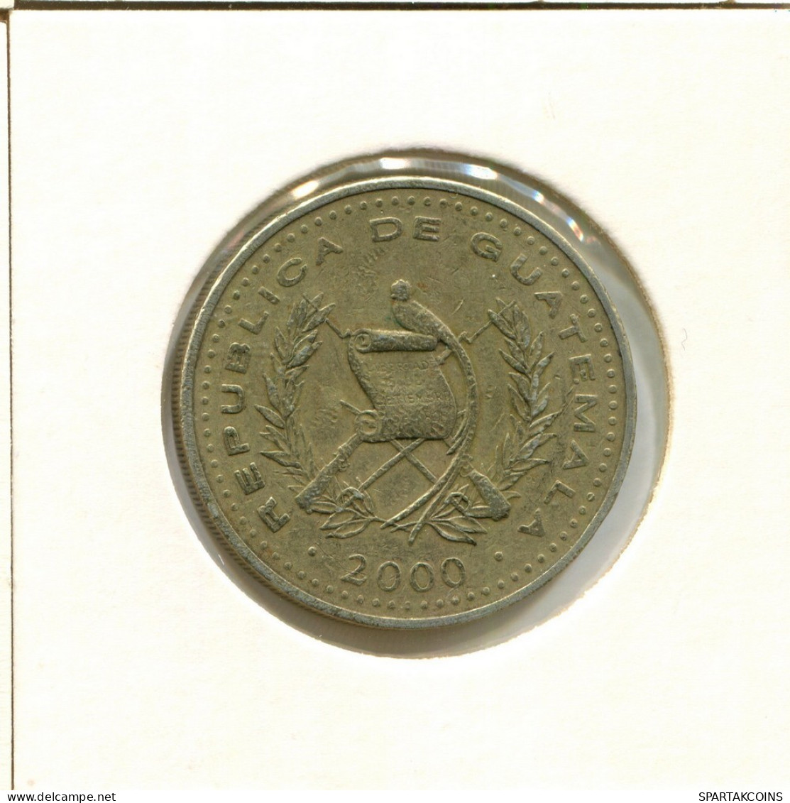 1 QUETZAL 2000 GUATEMALA Coin #AY413.U.A - Guatemala