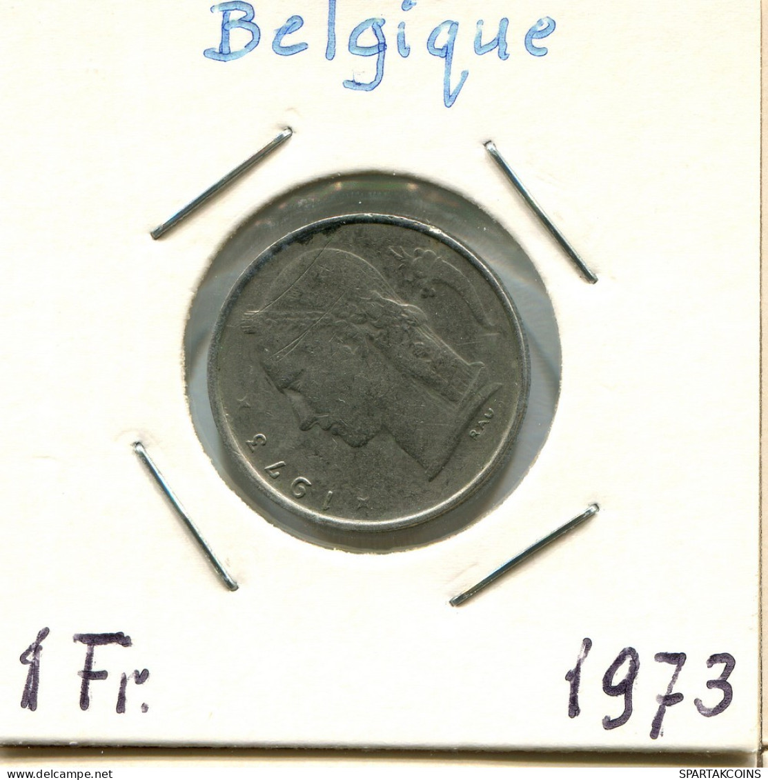 1 FRANC 1973 FRENCH Text BELGIUM Coin #BA528.U.A - 1 Franc