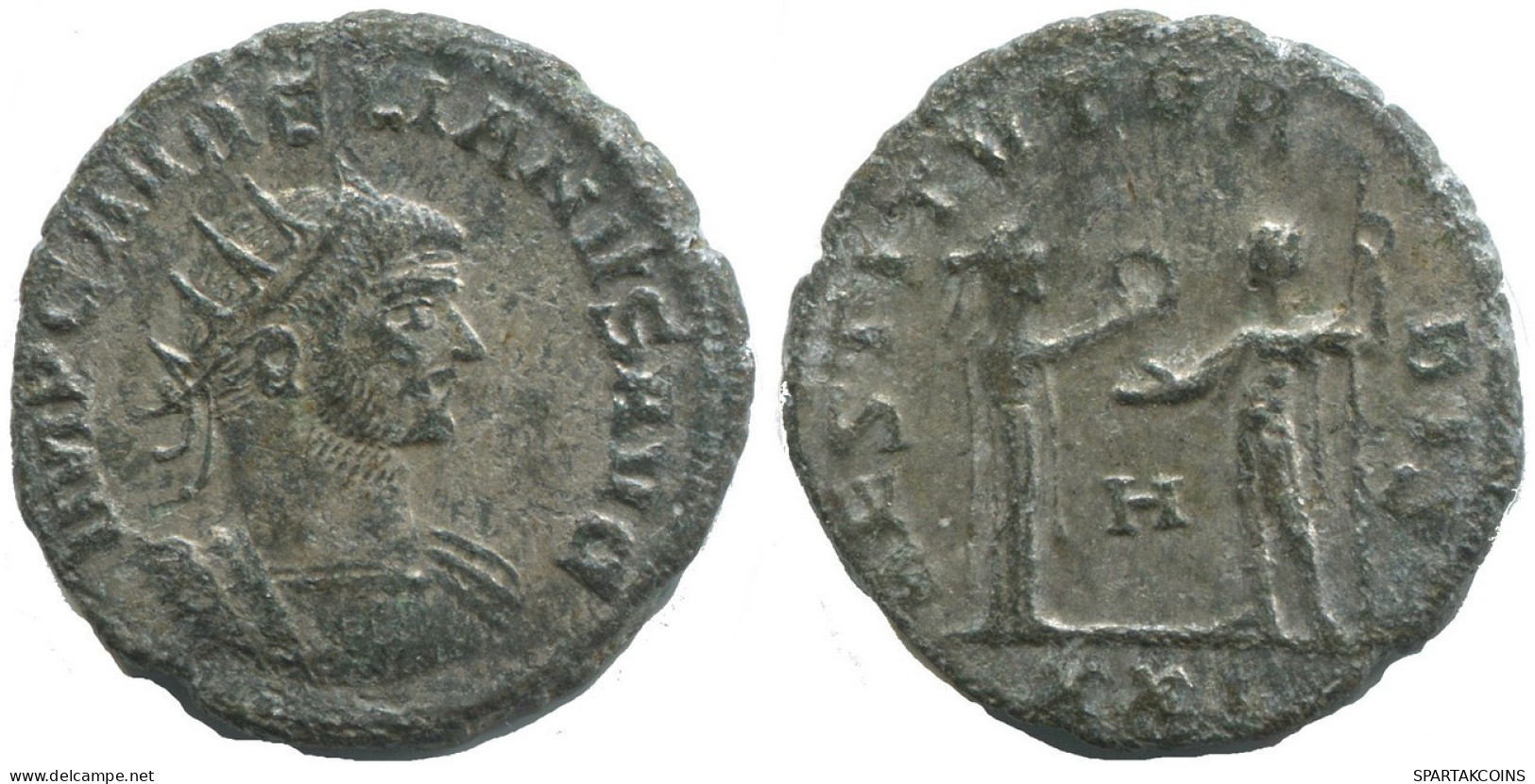 AURELIAN HERACLEA HXXI AD270 SILVERED LATE ROMAN Moneda 4.3g/21mm #ANT2678.41.E.A - The Military Crisis (235 AD To 284 AD)