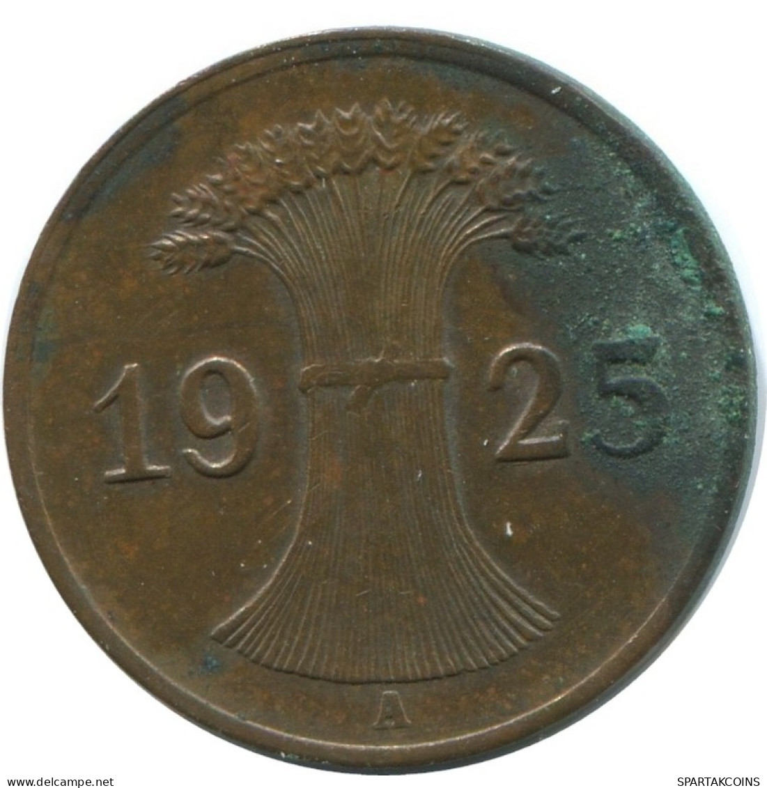 1 REICHSPFENNIG 1925 A DEUTSCHLAND Münze GERMANY #AD456.9.D.A - 1 Rentenpfennig & 1 Reichspfennig