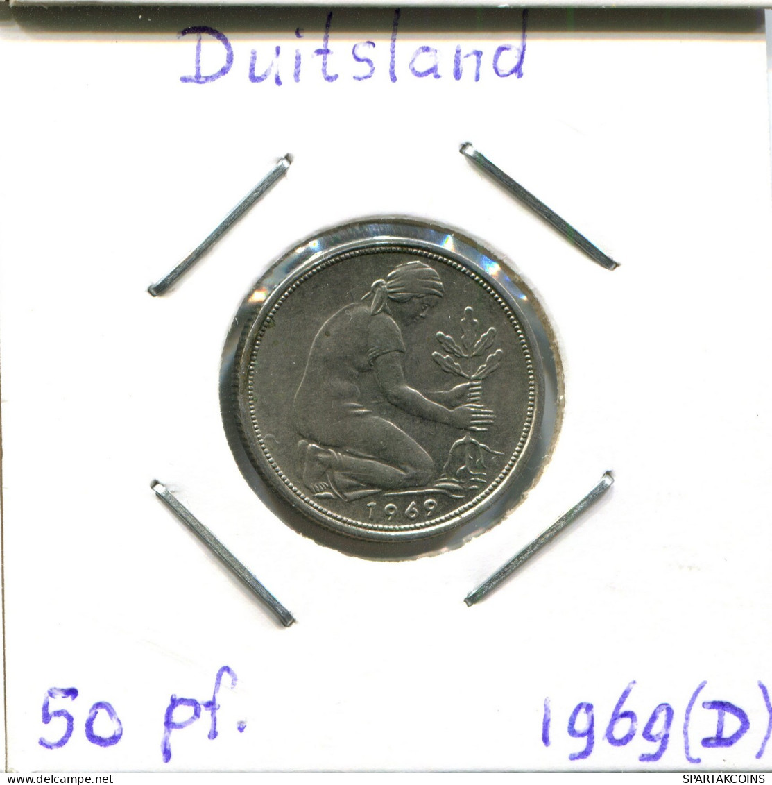 50 PFENNIG 1969 D BRD DEUTSCHLAND Münze GERMANY #DB551.D.A - 50 Pfennig