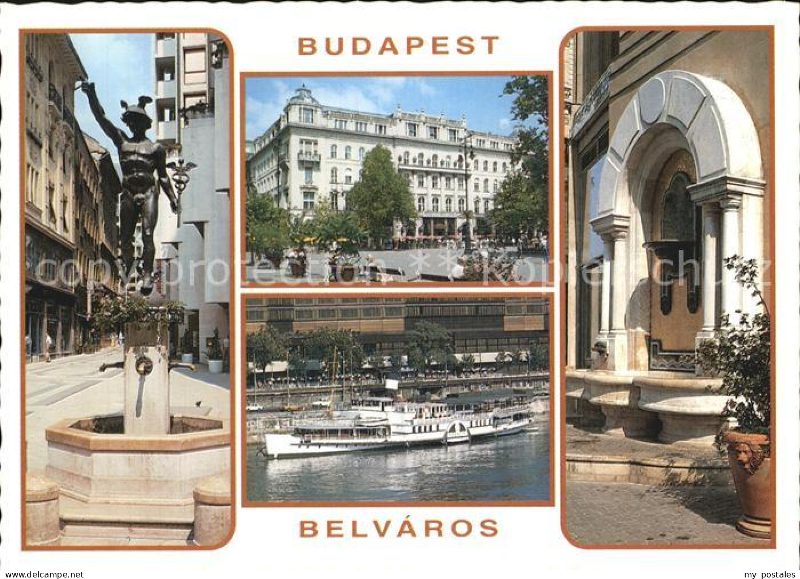 72583774 Budapest Belvaros Brunnen Platz Donau Dampfer Budapest - Hungary